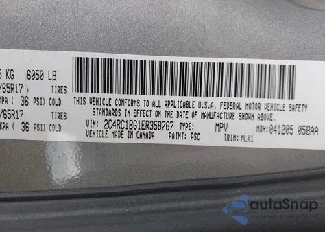 2014 Chrysler Town & Country Touring from USA, damaged, VIN 2C4RC1BG1ER358767